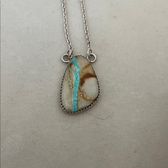 Jewelry - Royston Ribbon Turquoise pendent, 925 sterling